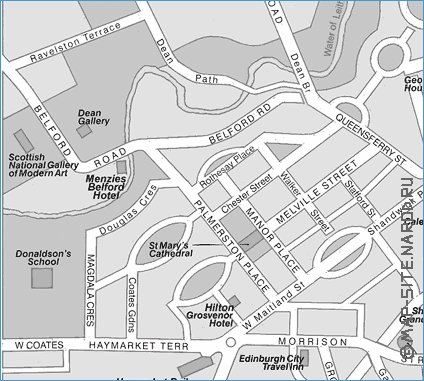 mapa de Edimburgo