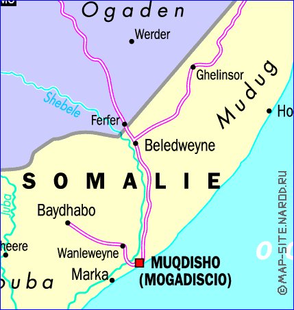 Administratives carte de Ethiopie