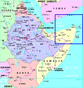 Administratives carte de Ethiopie