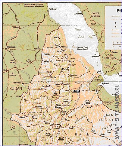 carte de Ethiopie