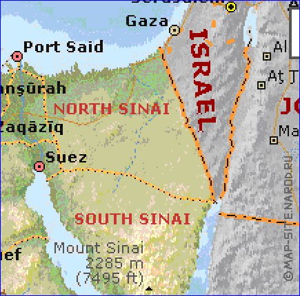 Administrativa mapa de Egipto em ingles