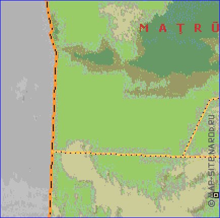 Administrativa mapa de Egipto em ingles