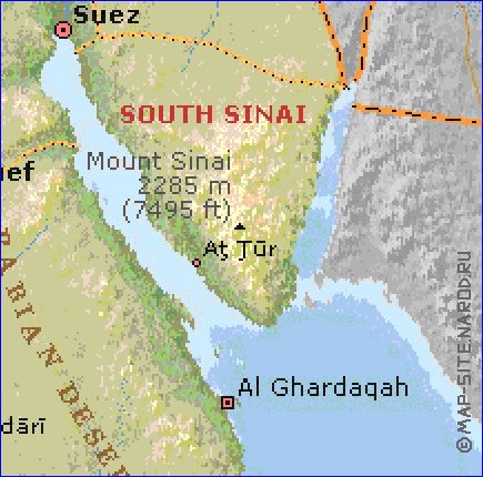 Administrativa mapa de Egipto em ingles