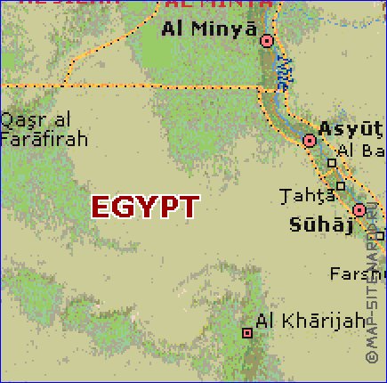 Administrativa mapa de Egipto em ingles