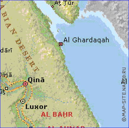 Administrativa mapa de Egipto em ingles