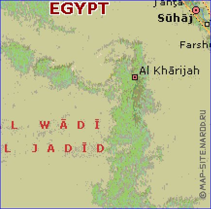 Administrativa mapa de Egipto em ingles