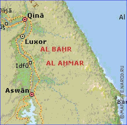 Administrativa mapa de Egipto em ingles