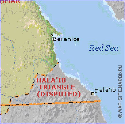 Administrativa mapa de Egipto em ingles