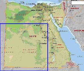 Administrativa mapa de Egipto em ingles