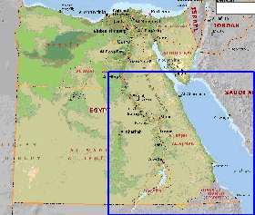 Administrativa mapa de Egipto em ingles