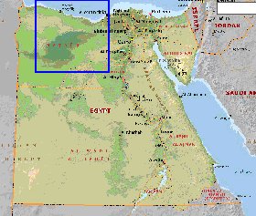 Administrativa mapa de Egipto em ingles