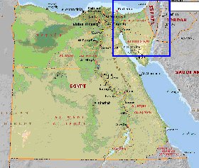 Administrativa mapa de Egipto em ingles