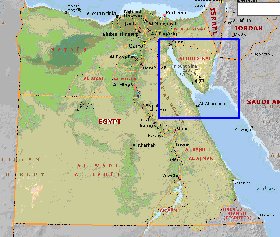 Administrativa mapa de Egipto em ingles