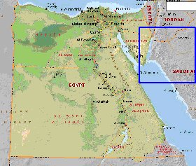 Administrativa mapa de Egipto em ingles