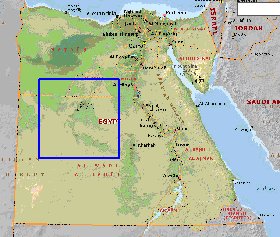 Administrativa mapa de Egipto em ingles