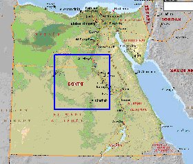 Administrativa mapa de Egipto em ingles