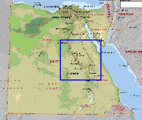 Administrativa mapa de Egipto em ingles