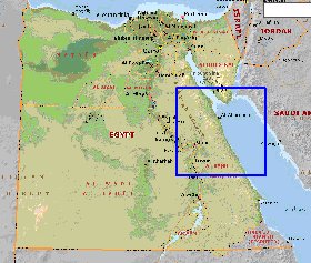 Administrativa mapa de Egipto em ingles