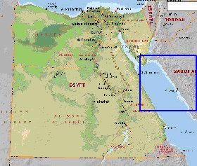 Administrativa mapa de Egipto em ingles