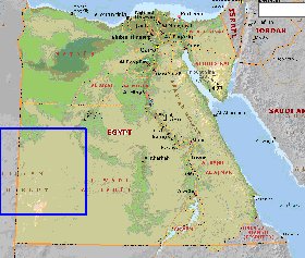 Administrativa mapa de Egipto em ingles