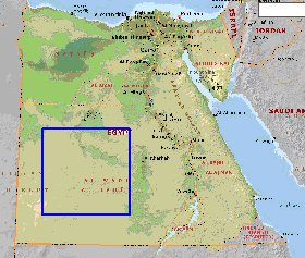 Administrativa mapa de Egipto em ingles