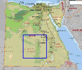 Administrativa mapa de Egipto em ingles