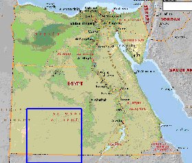 Administrativa mapa de Egipto em ingles