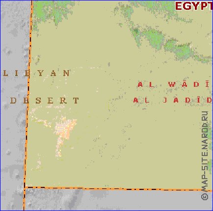 Administrativa mapa de Egipto em ingles