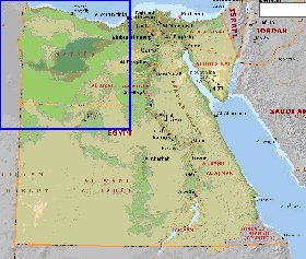 Administrativa mapa de Egipto em ingles