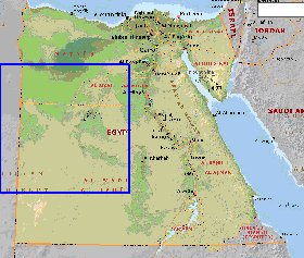 Administrativa mapa de Egipto em ingles