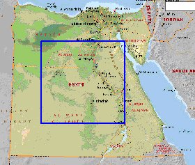 Administrativa mapa de Egipto em ingles