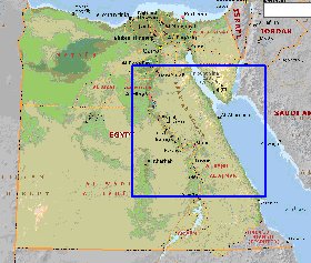 Administrativa mapa de Egipto em ingles