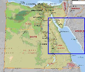 Administrativa mapa de Egipto em ingles