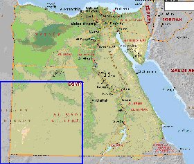 Administrativa mapa de Egipto em ingles