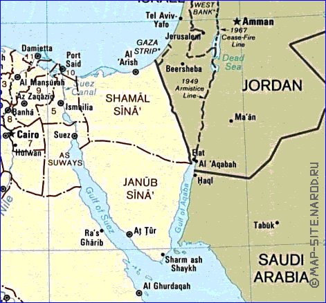 Administrativa mapa de Egipto