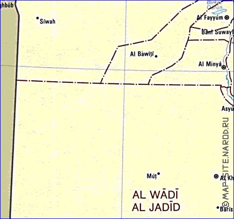 Administrativa mapa de Egipto