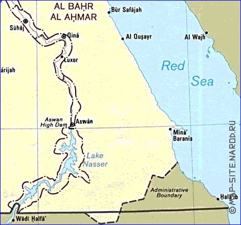 Administrativa mapa de Egipto