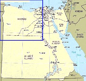 Administrativa mapa de Egipto