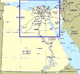 Administrativa mapa de Egipto