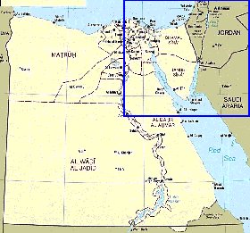 Administrativa mapa de Egipto