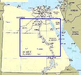 Administrativa mapa de Egipto