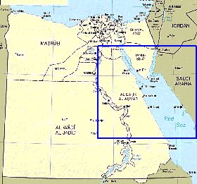 Administrativa mapa de Egipto