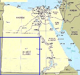 Administrativa mapa de Egipto