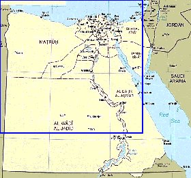 Administrativa mapa de Egipto