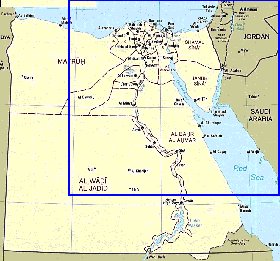 Administrativa mapa de Egipto