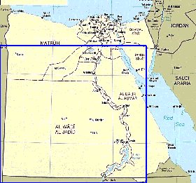 Administrativa mapa de Egipto