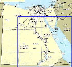 Administrativa mapa de Egipto