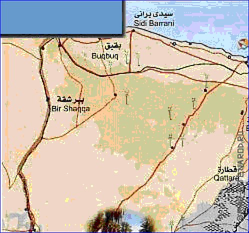 mapa de Egipto em arabe