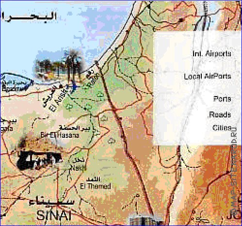 mapa de Egipto em arabe