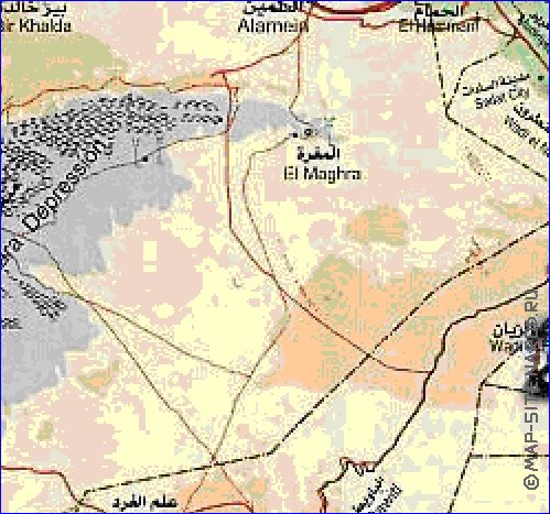 mapa de Egipto em arabe